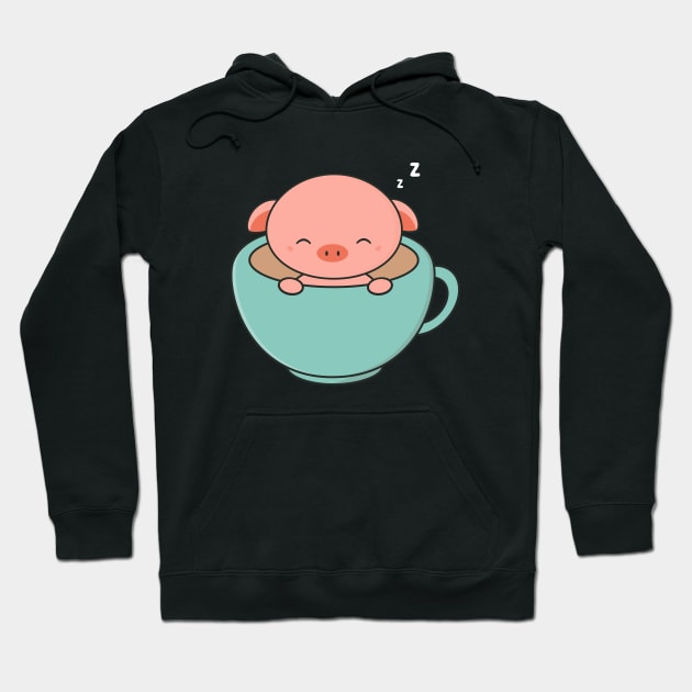 Adorable Teacup Pig Is Kawaii and Cute Hoodie by wordsberry